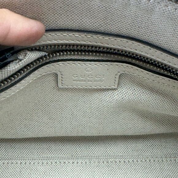 Gucci Web Mini Bowling Leather Bag 715771 White - Picture 10 of 13